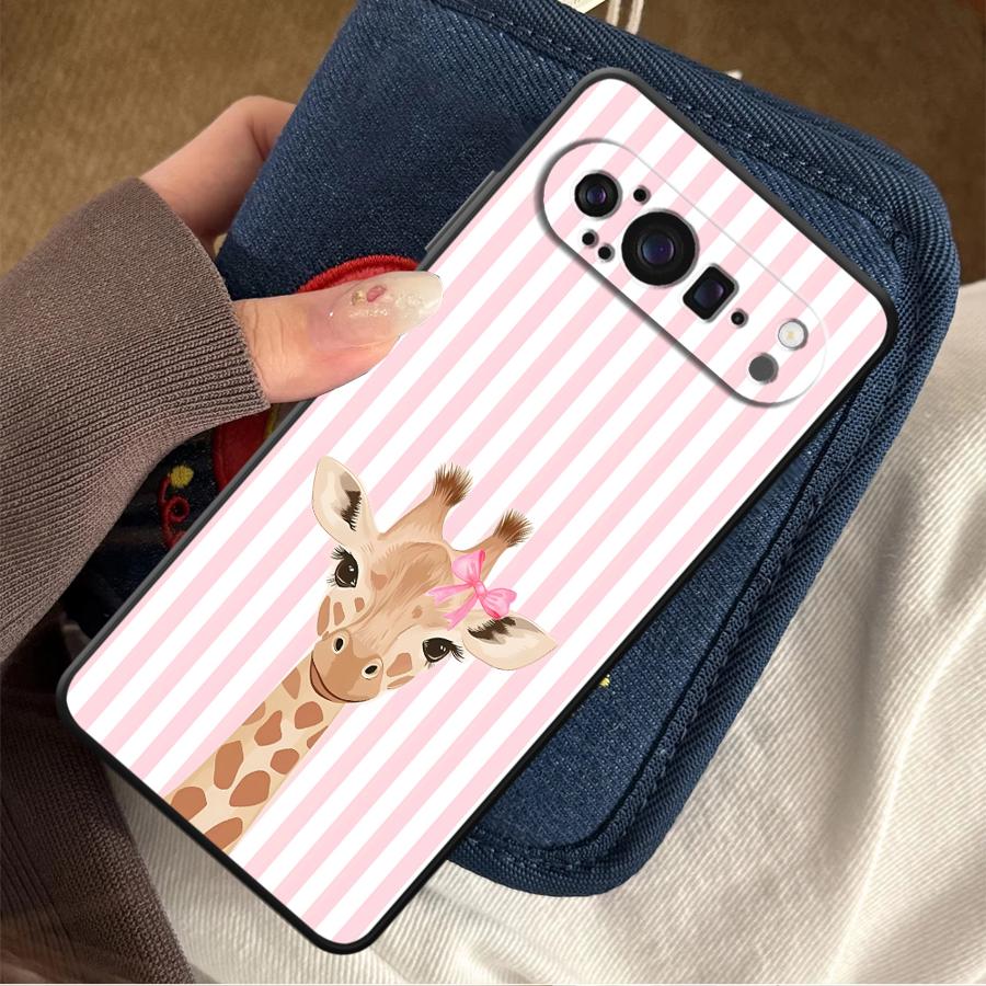 Google Pixel 9 Pro - 만화 기린 푼다 폰 커버 케이스