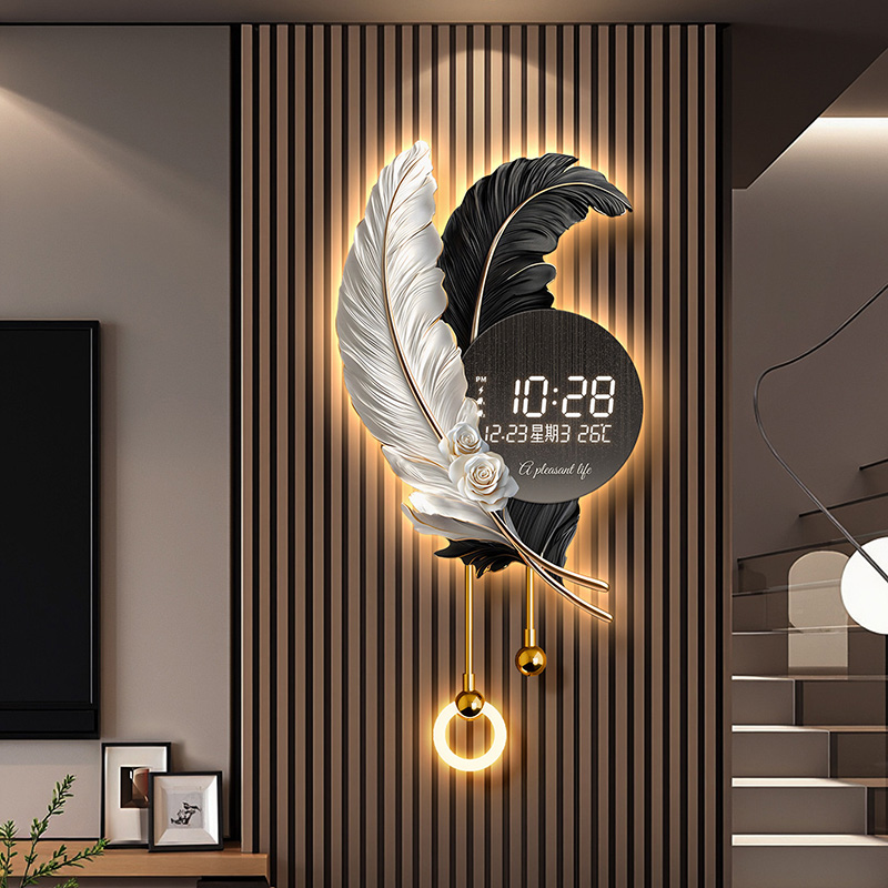 Luxury Lifestyle Homes - 중국 스타일 미니멀리스트 벽시계 럭셔리 디자인