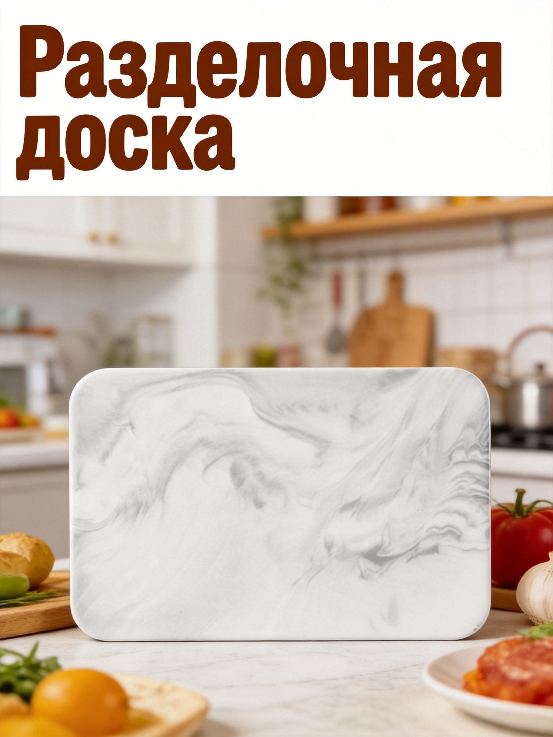 Marble Serving Board - 대리석 무늬 커팅 보드, 대리석 패턴