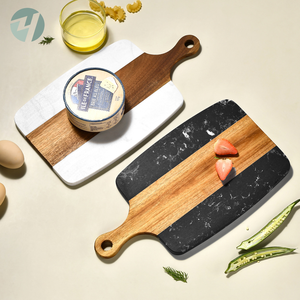 마호가니 나무결 도마 - 스테이크, 치즈 및 과일용 양 - Marble Serving Board 리뷰 및 가격