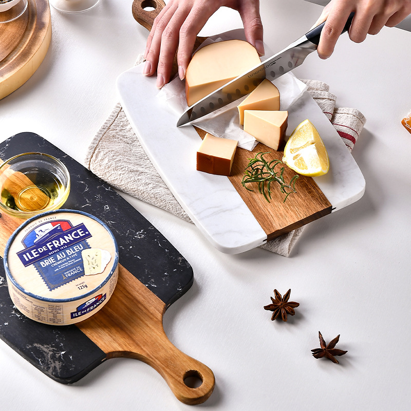 마호가니 나무결 도마 - 스테이크, 치즈 및 과일용 양 - Marble Serving Board 리뷰 및 가격