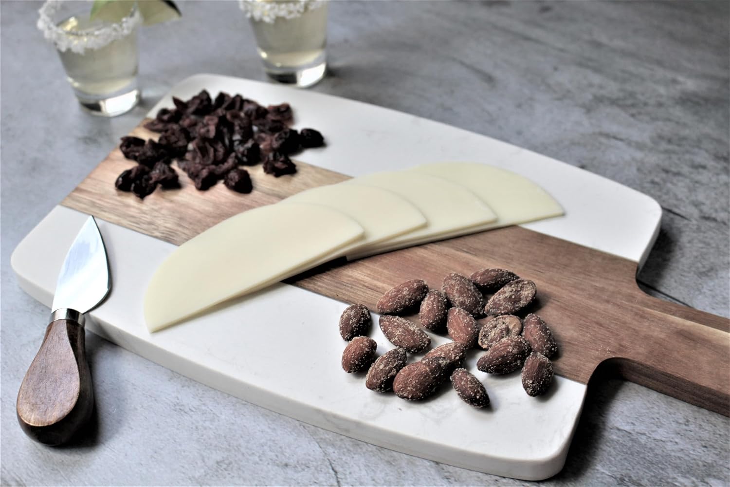 대리석과 아카시아 나무로 만든 10개 세트 커팅보드,  - Marble Serving Board 리뷰 및 가격
