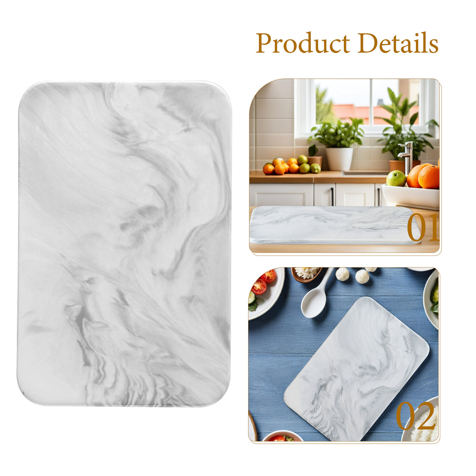 대리석 무늬 커팅 보드, 대리석 패턴 세라믹 도마, 주 - Marble Serving Board 리뷰 및 가격